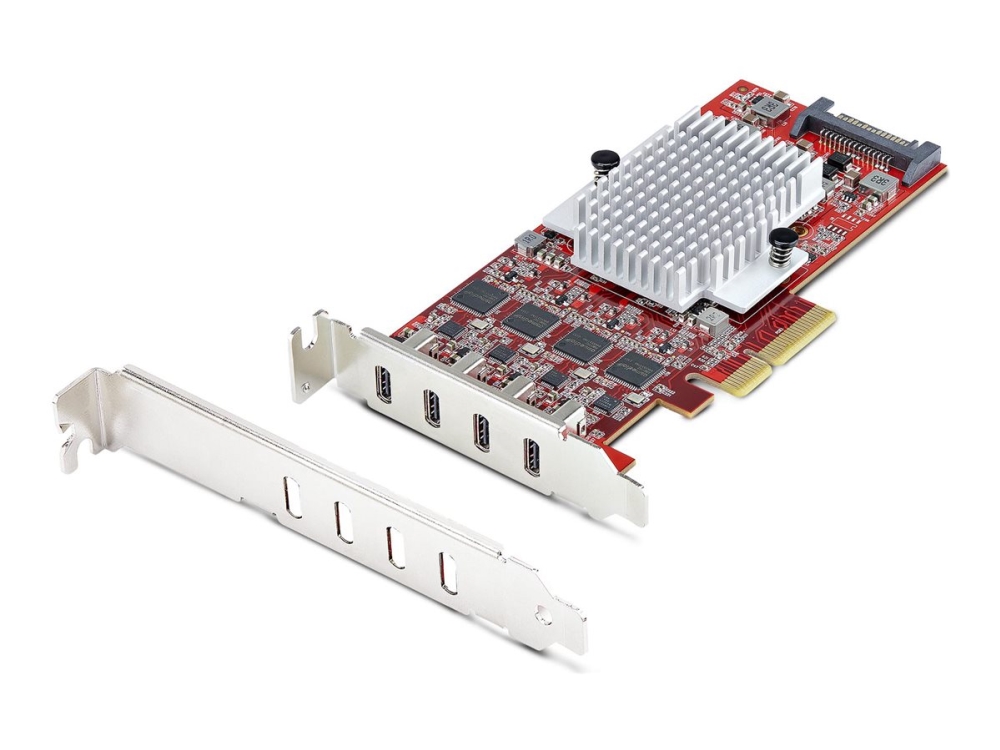StarTech.com 4-Port USB Type-C PCIe Card USB-C 10Gb 4x Controllers TAA - USB adapter - PCIe 3.0 x4 - USB-C 3.2 Gen 2 x 4 - TAA Compliant