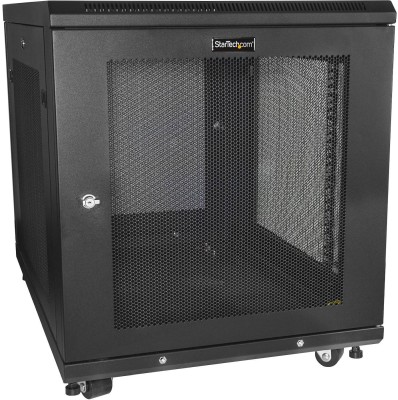 19" Skåp StarTech.com 12U, 600x854x640mm, stående med hjul - Svart