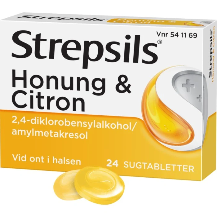Strepsils Honung & Citron Sugtablett 24 st