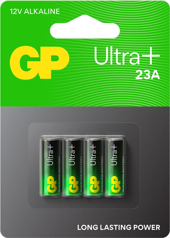 GP Ultra Plus Battery 23A, 12V (4-pack)