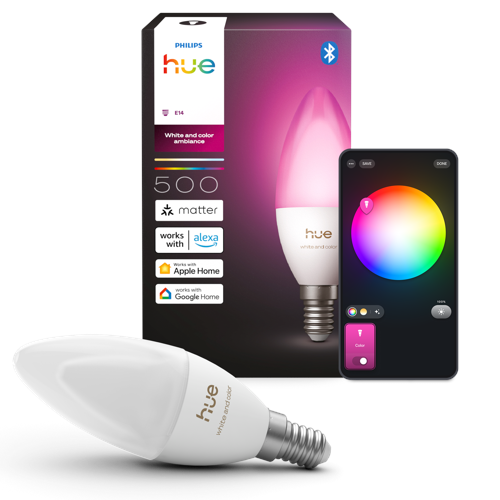 Philips Hue White and Color Ambiance kronljus E14