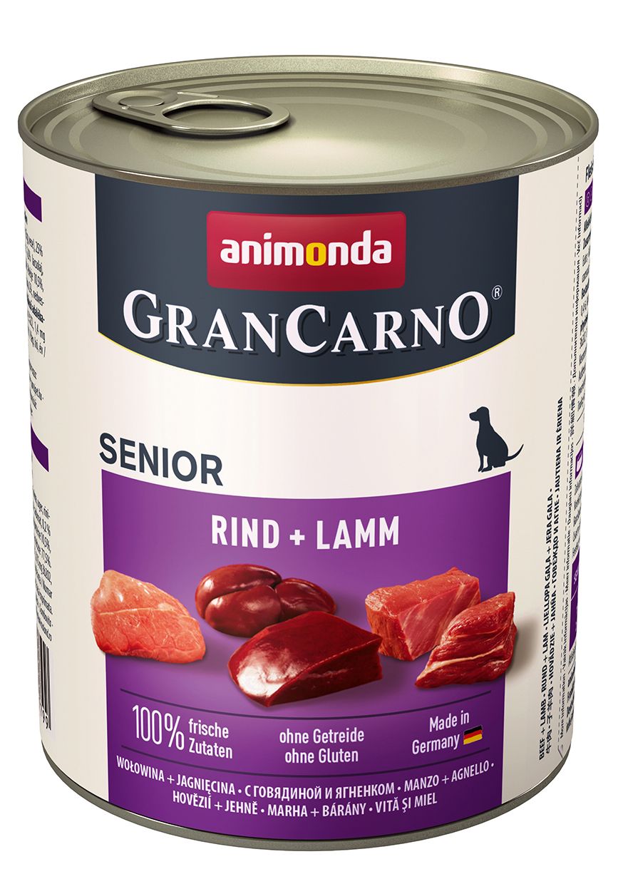 animonda GranCarno beef + lamb, Senior, Nötkött, Lamm, 800 g, Utan soja