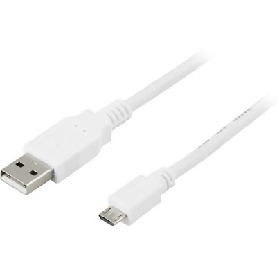 Deltaco USB 2.0 kabel A ha - Micro B ha - 1m -Vit