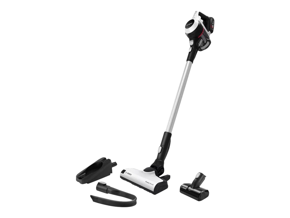Bosch Serie 6 BKS611MTB sladdlös skaftdammsugare 2-i-1, påslös, svart/vit