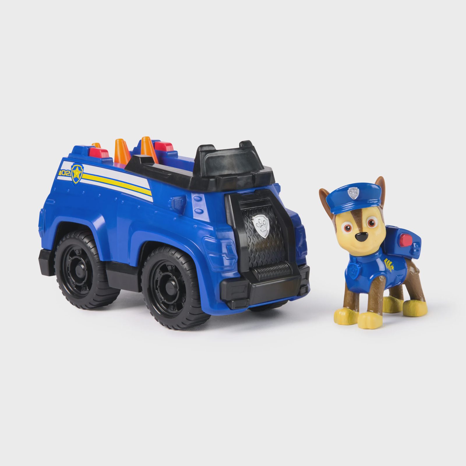 PAW Patrol Chase's Patrol Cruiser, Polisbil, 3 år, Plast, Svart, Blå