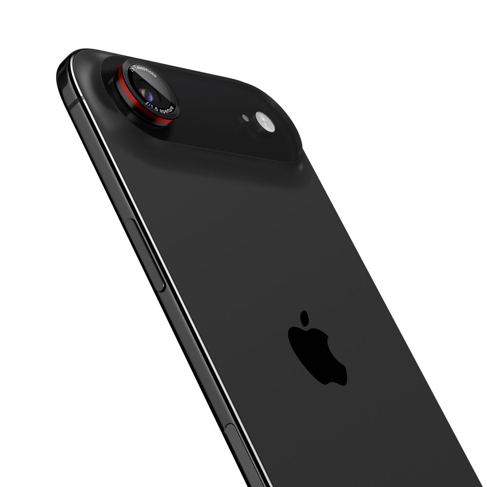 Spigen Optik Pro L-Series, 2-pack skyddsglas för iPhone Air – svart och rött, bild 3