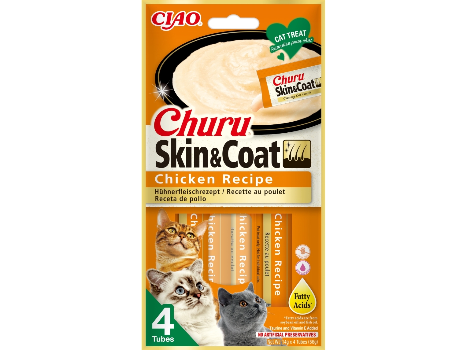 Churu Cat Skin & Coat Chicken 4x14g