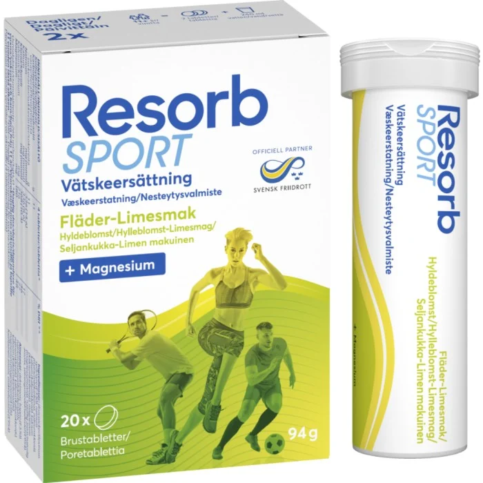 Resorb Sport Fläder/Lime, 20 st