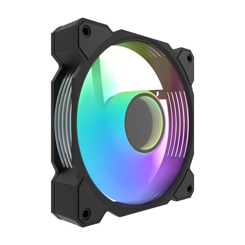 Darkflash DR08 3-in-1 Cooling Fan (Black) - Chassi fläkt - 120mm - Svart med RGB LED - 30 dBA, bild 2