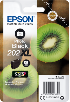 Epson Singlepack Photo, black 202XL Claria Premium Ink (C13T02H14010) - Original bläckpatron