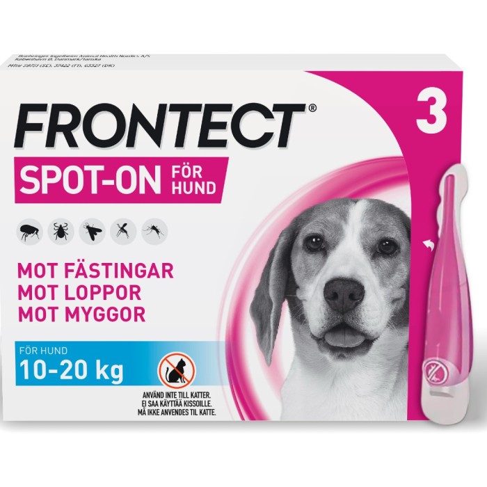 Frontect 10-20 kg, spot-on, lösning 3 x 2 ml