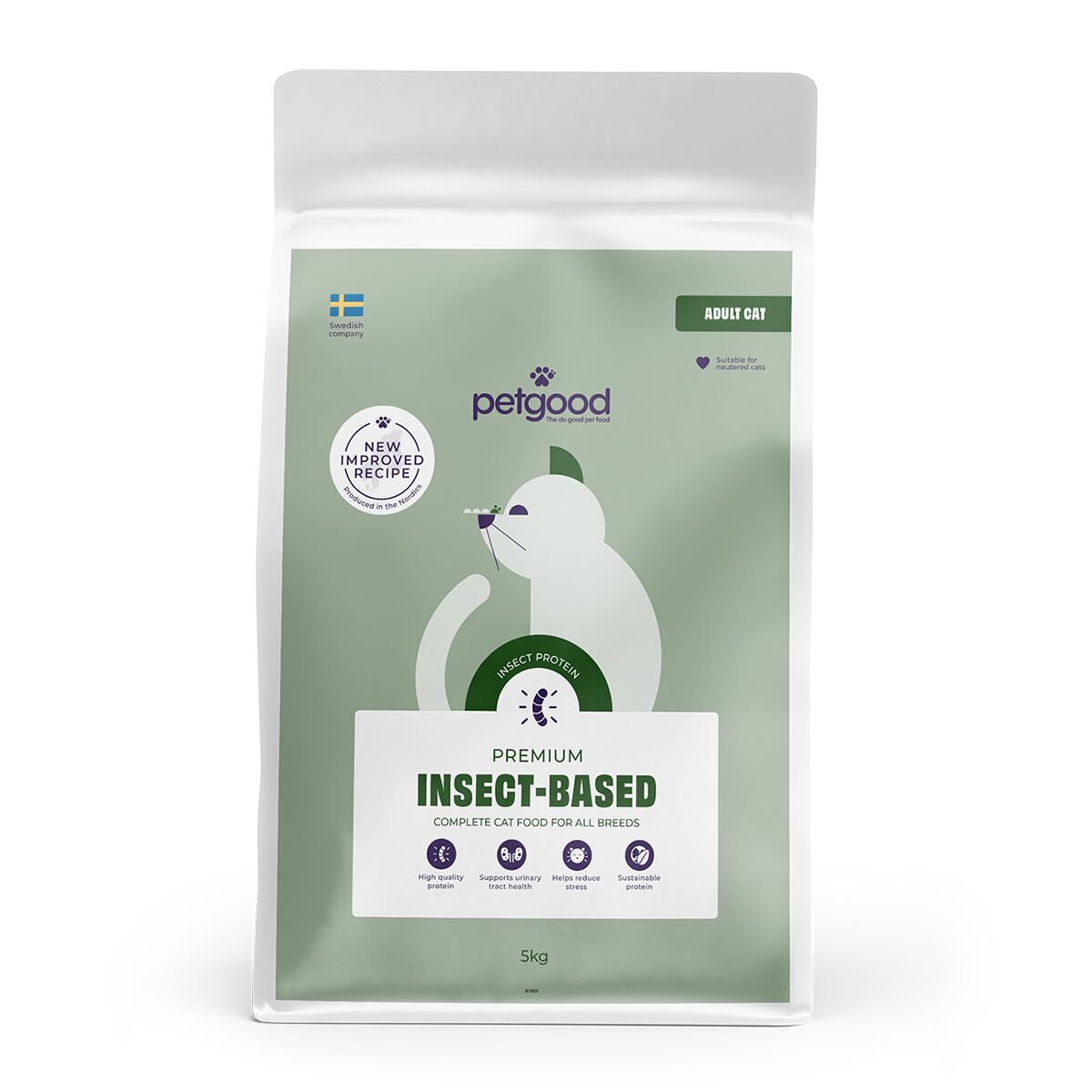 Petgood Adult Cat Kattmat med Insektsprotein 5 kg, bild 2