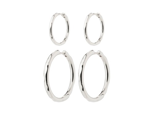 PILGRIM - EVE Hoop Earrings 2-in-1 Set - Silver Plated - 20 mm / 30 mm, bild 2