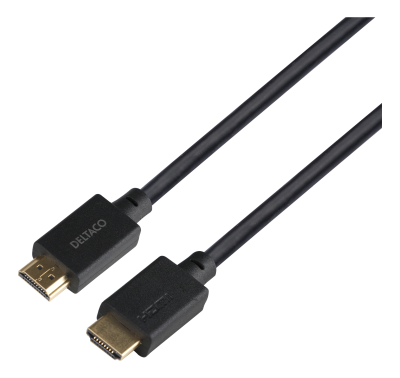 Deltaco 8K Ultra High Speed LSZH HDMI-kabel 2.1 - Svart - 5m