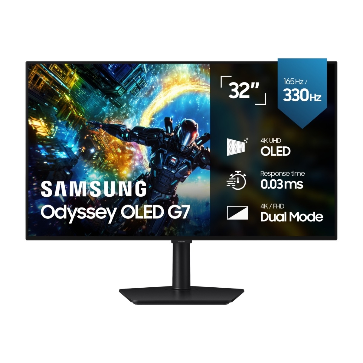 Samsung Odyssey OLED G7 G73SH 32" 4K gamingskärm, bild 4