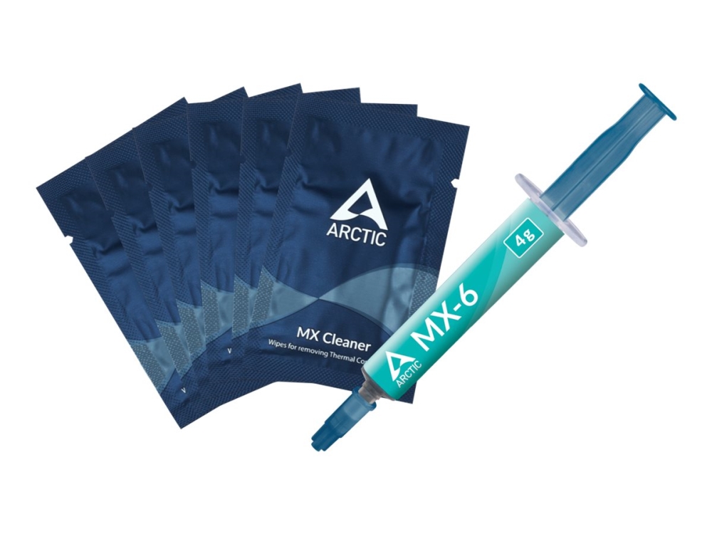 Kylpasta Arctic MX-6 High Performance Thermal Compound, 4 gram, inkl. 6 st MX Cleaner