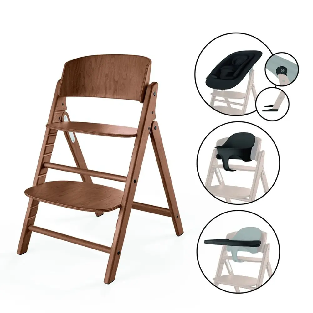 Cybex Click & Fold 4in1 Barnstol - Dark Natural