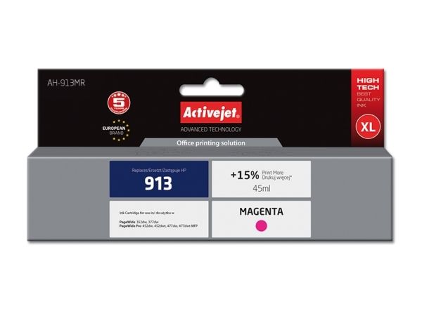 Activejet AH-913MR, Hög (XL) avkastning, Färgbaserat bläck, 45 ml, 1 styck, Enpack