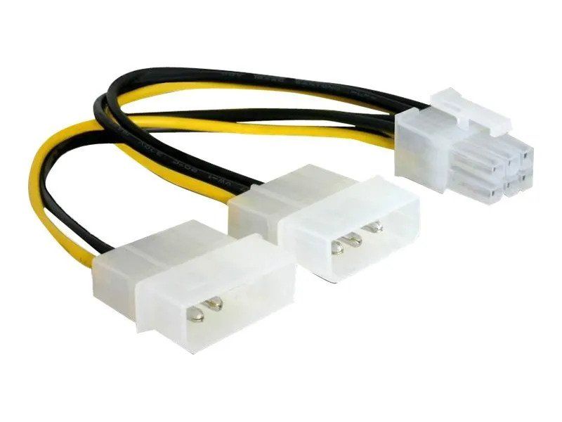 Delock Adapter 2x4 pins 12V till 6 pins PCIe