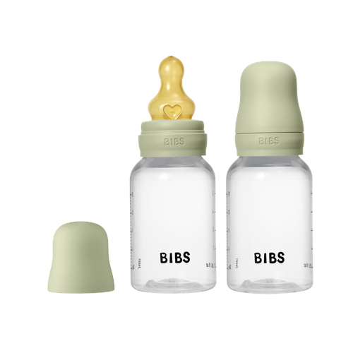 BIBS Baby Bottle Round Latex Slow Flow Sage 2x150ml, bild 2