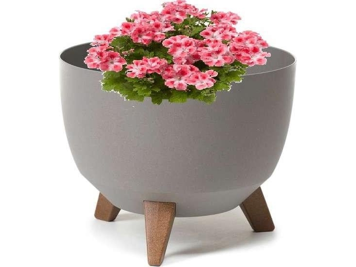Blomkruka Lamela 3 ben Misa Roma antracit H:23 cm 29x29