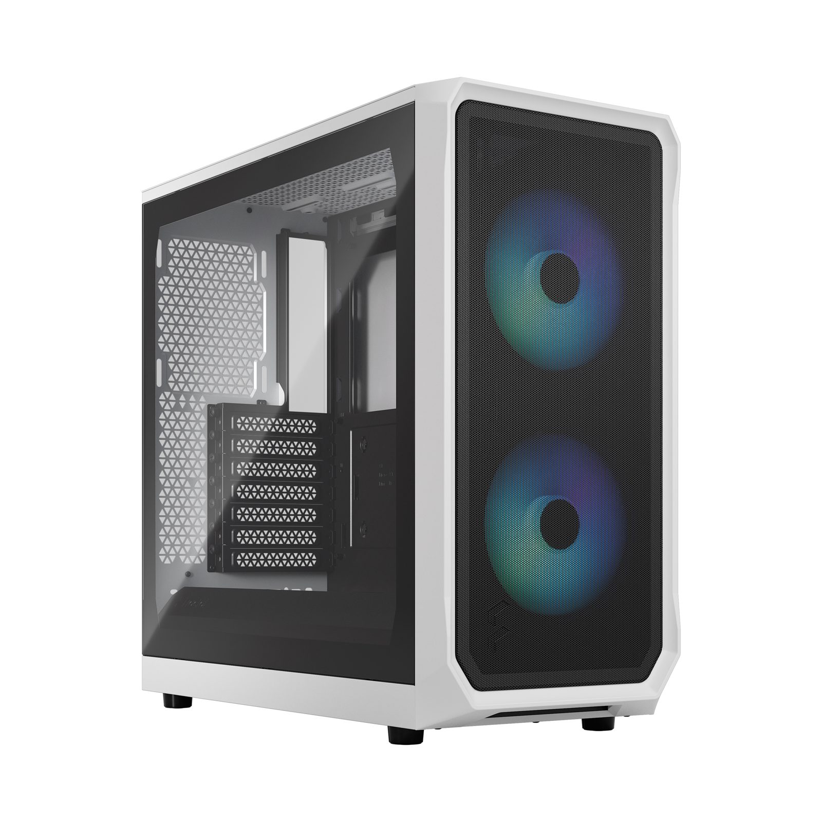 Fractal Design Focus 2 RGB TG Clear Tint, ATX - Vit, bild 3