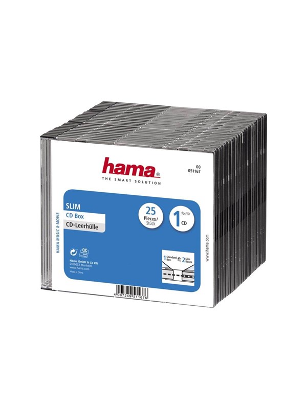 Hama - Tunt fodral för arkiverings-CD - svart (paket om 25), bild 2