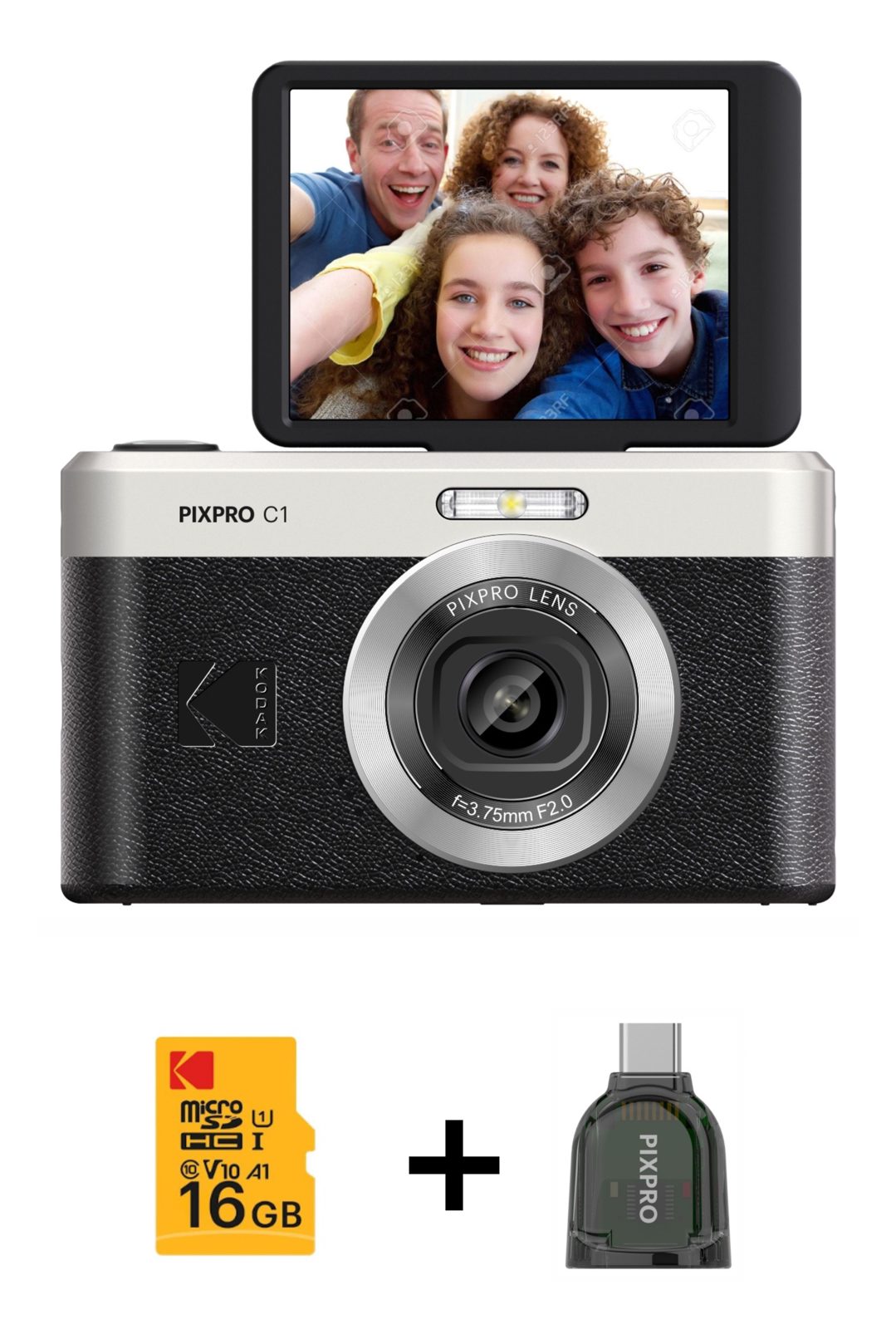 KODAK Pixpro Friendly Zoom C1 Black + Dongle - Compact Digital Camera, bild 4