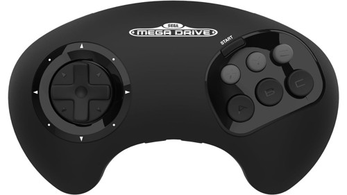 Retro-Bit Sega Mega Drive BIG6 2.4 GHz Wireless Arcade Pad Svart, bild 4