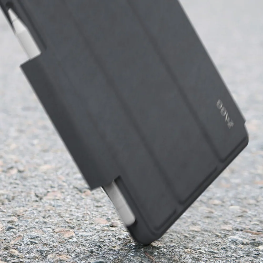 ZAGG Pro Keys - Tangentbord och foliefodral - med pekdyna - bakgrundsbelyst - Bluetooth - QWERTZ - tysk - svart/grå tangentbord, svart/grå fodral - för Apple 10.2-inch iPad (7:e generation, 8:e generation), bild 5