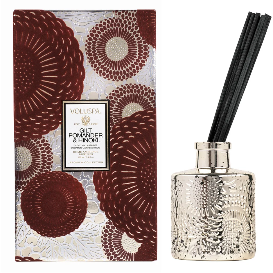 Voluspa Gilt Pomander & Hinoki Fragrance Sticks 100 ml