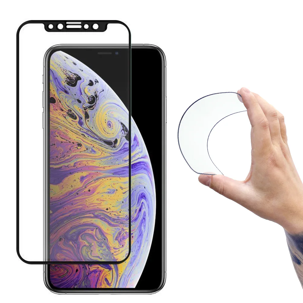 Wozinsky Heltäckande Flexi Nano-folieglas härdat glas med ram iPhone 14 Max / 13 Pro Max transparent