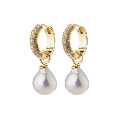 PILGRIM - EDELE Pearl Earrings - Gold-Plated - 30 mm