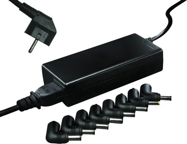 Vivanco VVITADAPT90WUN, Bärbar dator, inomhus, 100 - 240 V, 90 W, 15 - 19.5 V, Överspänning, Överspänning, Överbelastning, Omvänd polaritet, Kortslutning