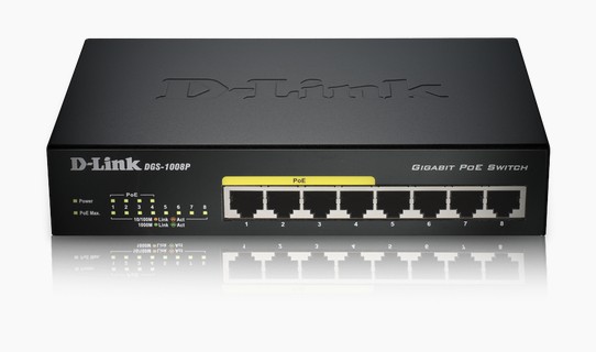 D-Link 8-Port 10/100/1000 Desktop Switch with 4 PoE Ports, bild 2