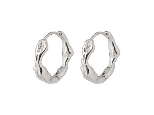 PILGRIM - ZION Small Huggie Hoop Earrings - Silver-Plated - 14 mm, bild 2