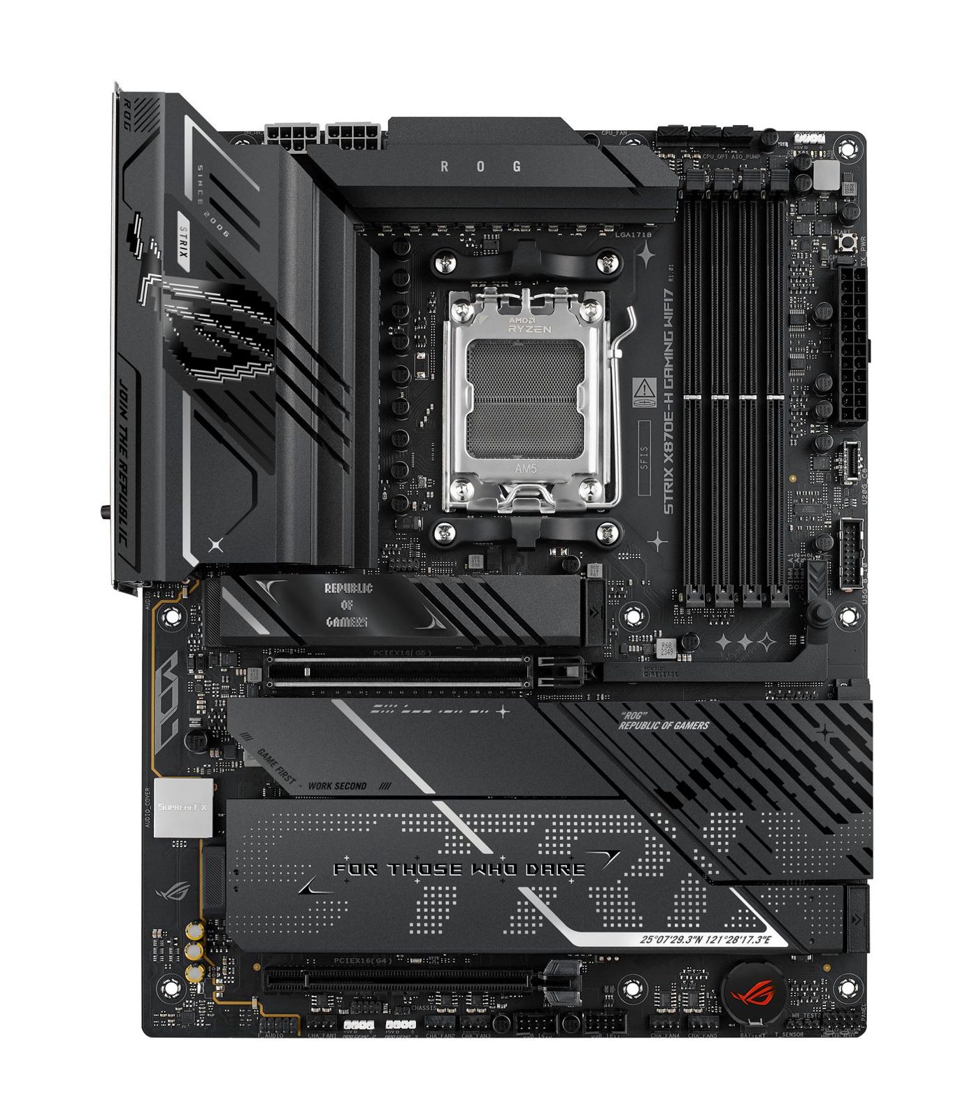 ASUS ROG STRIX X870E-H GAMING WIFI7 moderkort, bild 4