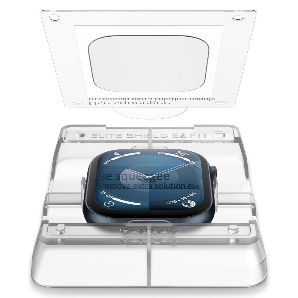 Spigen Elite Shield "EZ FIT" Hybridglas 2-PACK för Apple Watch 10 (46MM) - Klar, bild 3