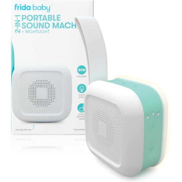 Frida Baby Bärbar Ljudmaskin & Nattlampa för Bebis – 2‑i‑1 Sömnmaskin, 1 st