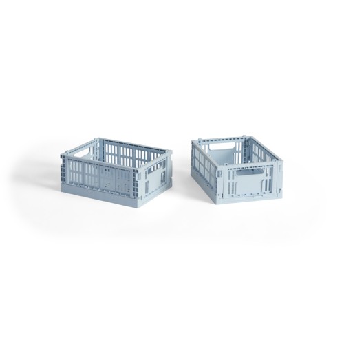 HAY - Colour Crate Mini Förvaringslåda (Ljusblå) - 2-pack