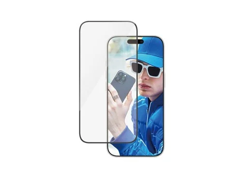 PanzerGlass iPhone 16 Pro skärmskydd Ultra-Wide Fit med applikator, svart, bild 2