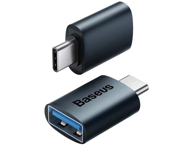 Baseus Ingenuity ZJJQ000001 adapter USB-C hane till USB-A hona, 10 Gb/s, svart