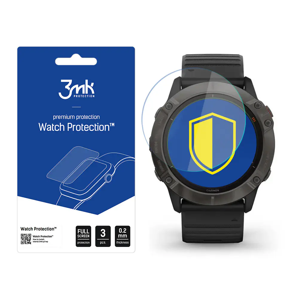 Garmin Fenix 6X Pro – 3mk Watch Protection™ jämfört med FlexibleGlass Lite