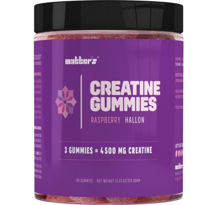 Matters Creatine 4500 mg, Raspberry, 90 Gummies