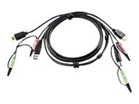 ATEN 2L-7D02UH - Video/USB/ljud-kabel - USB, mini-phone stereo 3.5 mm, HDMI (hane) till mini-phone stereo 3.5 mm, USB typ B, HDMI (hane) - 1.8 m, bild 2
