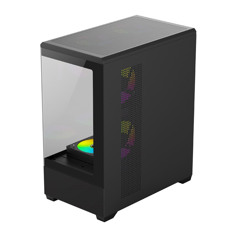 Darkflash C365 Computer Case + 5 Fans - Chassi - Svart, bild 3
