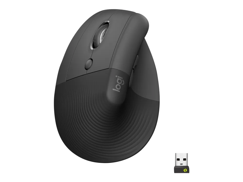 Logitech Lift Left Vertical trådlös mus (grafit)