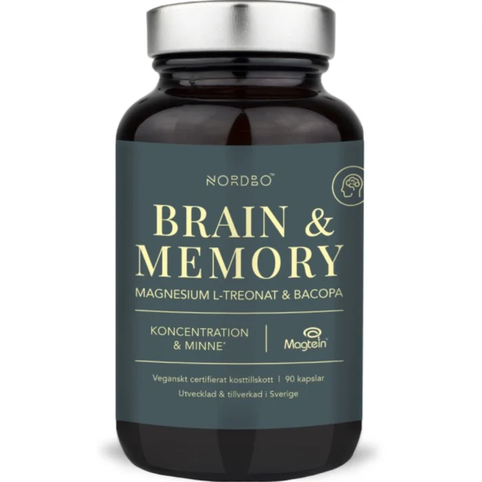 Nordbo Brain & Memory Magnesium, 90 st