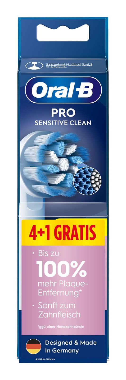 Oral-B Pro Sensitive Clean, 5 styck, Vit, Extra mjuk, Oral-B, iO, Pulsonic, Blåsa