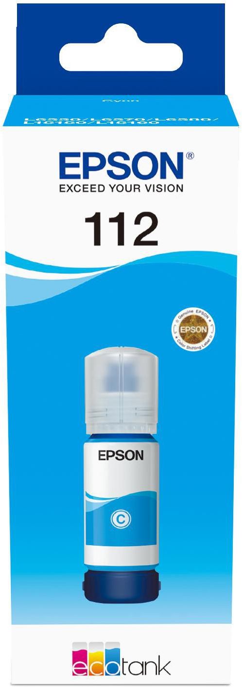 Epson EcoTank 112, Cyan, flaska 70ml, 6000 sidor, bild 2